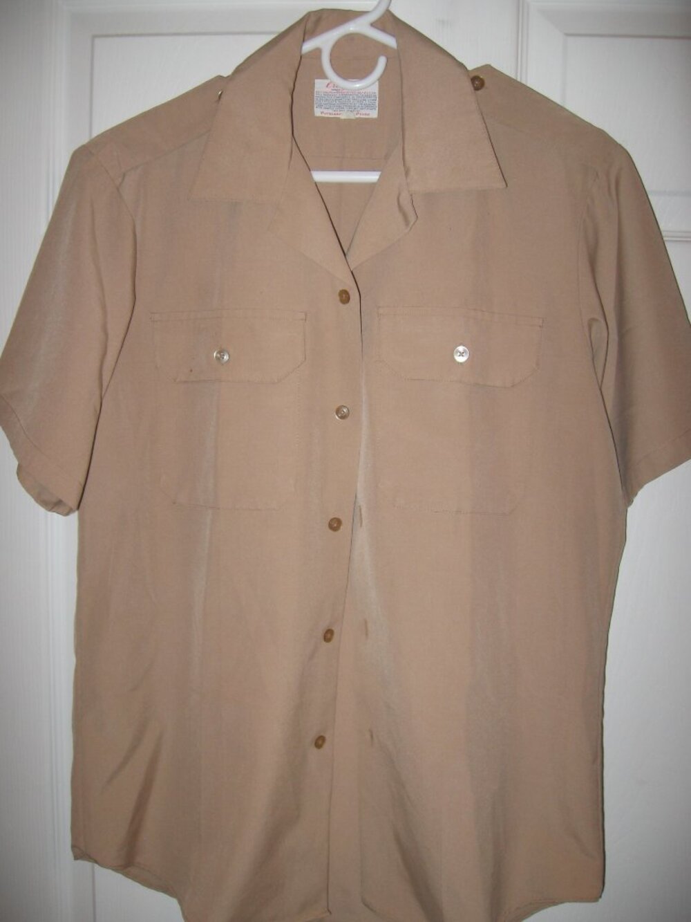 NJROTC Navy Service Uniform Short Sleeve Khaki Shirt Men's Medium Creighton